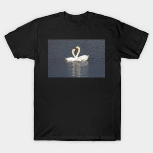 Swan love heart T-Shirt